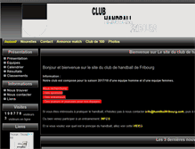 Tablet Screenshot of handballfribourg.com